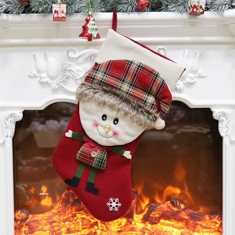 ELECTROPRIME Snowman Christmas Ornament Decoration Christmas Stocking Gift Bag Pendant