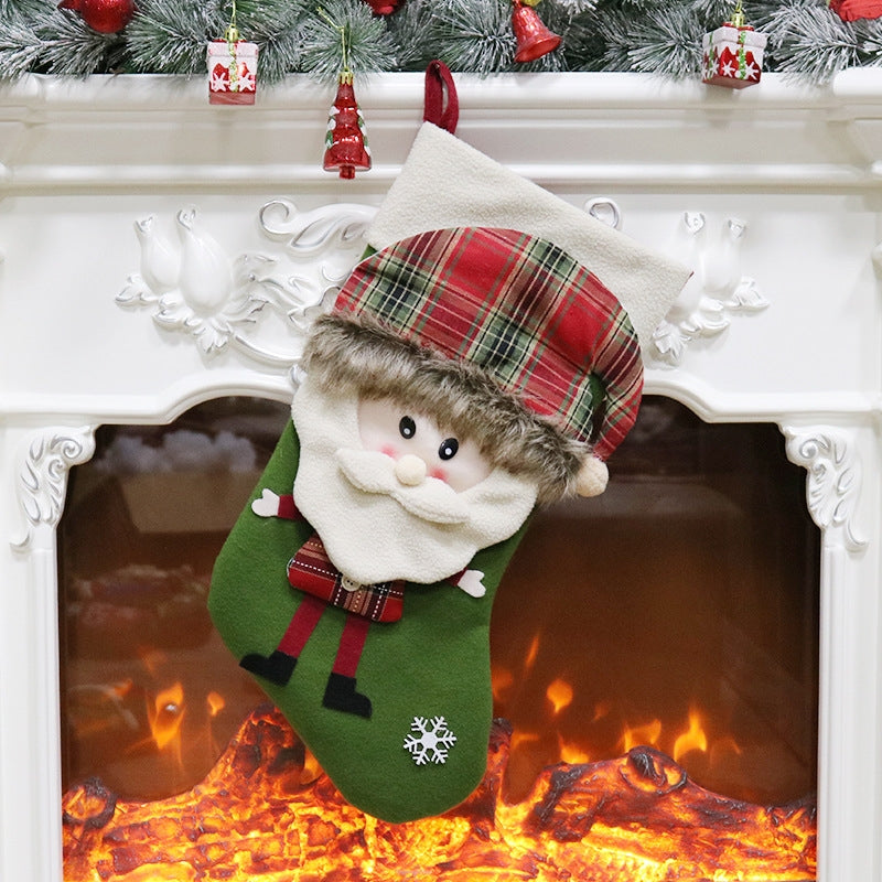 ELECTROPRIME Santa Claus Christmas Ornament Decoration Christmas Stocking Gift Bag Pendant