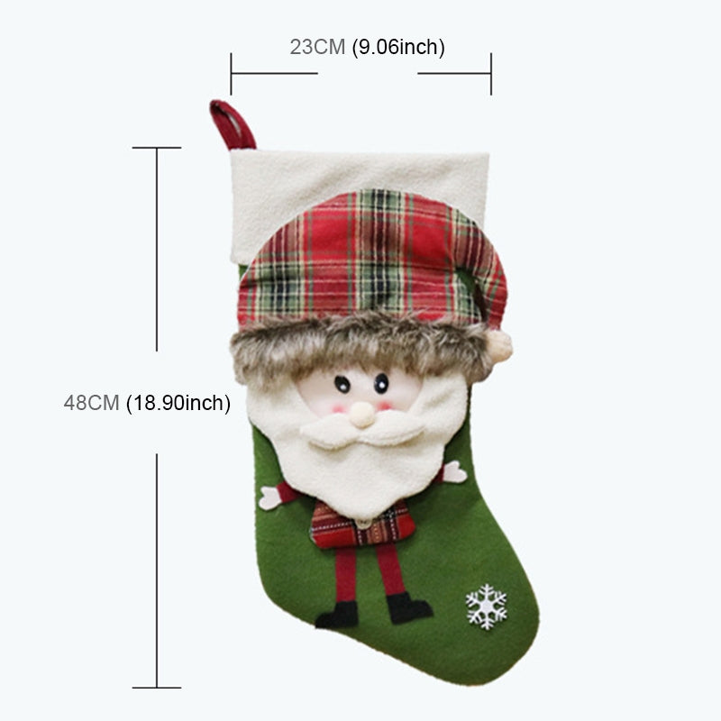 ELECTROPRIME Santa Claus Christmas Ornament Decoration Christmas Stocking Gift Bag Pendant