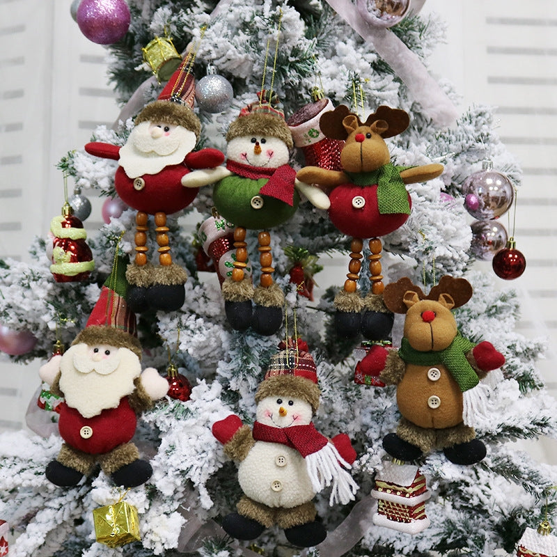 ELECTROPRIME Christmas Decoration Gift Plush Doll Pendant, Random Style Delivery