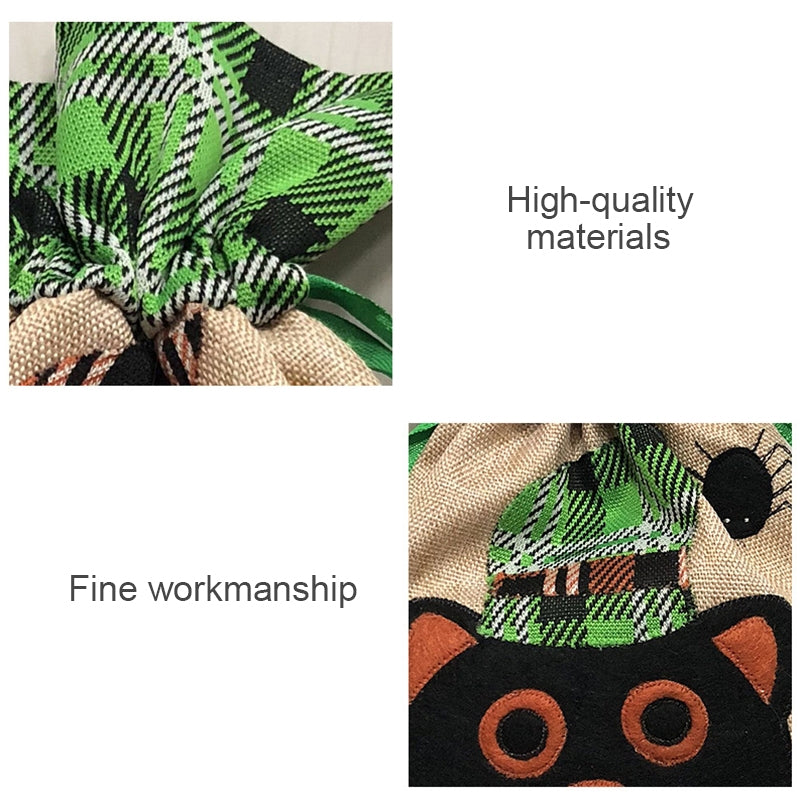 ELECTROPRIME Ghost Pattern Halloween Decorations Creative Cartoon Candy Gifts Kids Drawstring Tote Bag