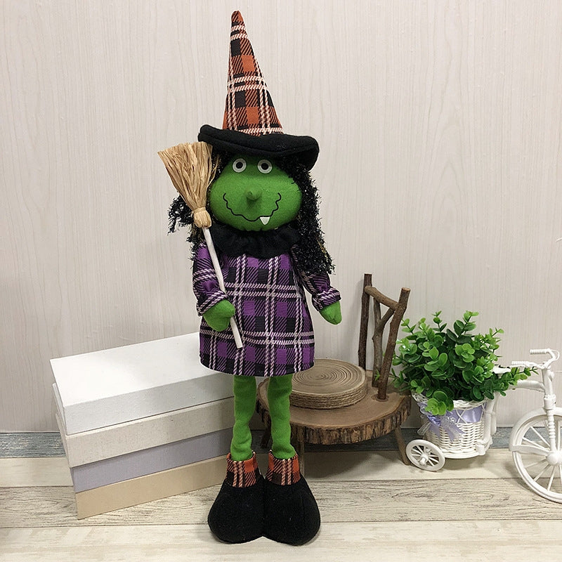 ELECTROPRIME Witch Style Halloween Decorations Ghost Festival Party Scenes Retractable Doll Decorations