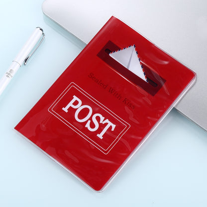 ELECTROPRIME Post Pattern Red Passport Card Bag
