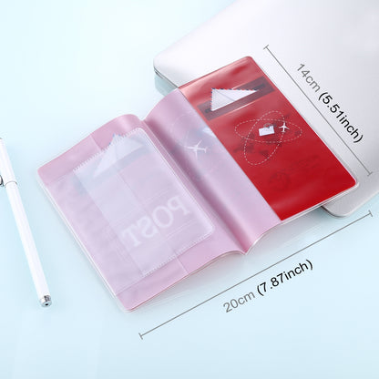 ELECTROPRIME Post Pattern Red Passport Card Bag