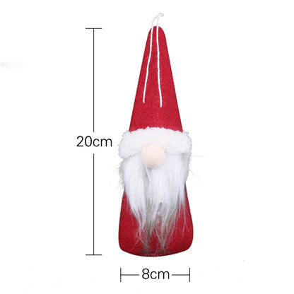 ELECTROPRIME CX20213 Square Faceless Doll Christmas Tree Pendant Decoration(Green)