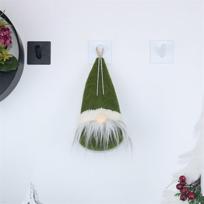 ELECTROPRIME CX20211 Circle Faceless Doll Christmas Tree Pendant Decoration(Green)