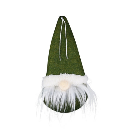 ELECTROPRIME CX20211 Circle Faceless Doll Christmas Tree Pendant Decoration(Green)