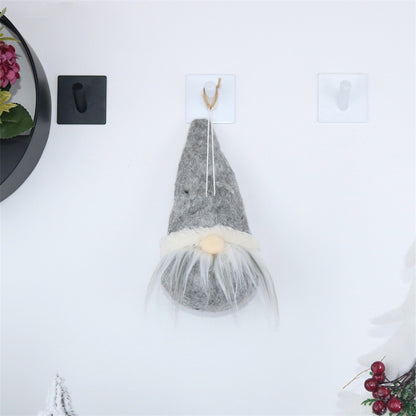 ELECTROPRIME CX20211 Circle Faceless Doll Christmas Tree Pendant Decoration(Grey)