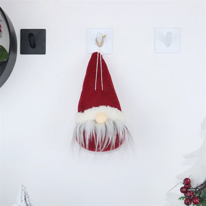 ELECTROPRIME CX20211 Circle Faceless Doll Christmas Tree Pendant Decoration(Red)