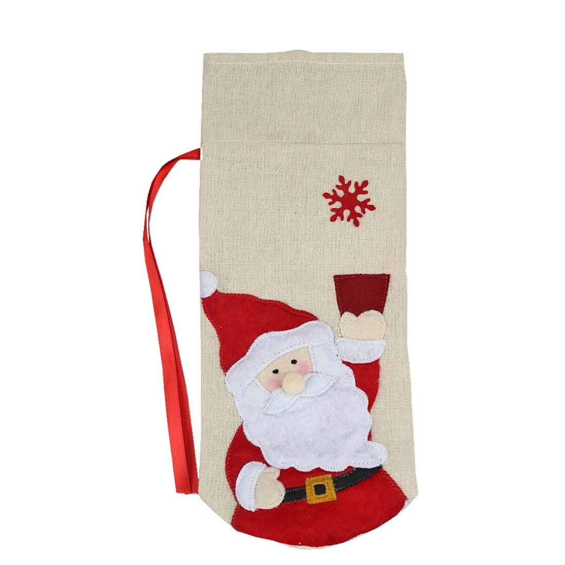 ELECTROPRIME 2 PCS CX20216 Santa Claus Pattern Wine Bottle Bag Christmas Decoration