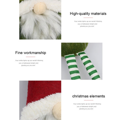 ELECTROPRIME CX20218 Faceless Long-legged Sitting Doll Window Ornament Christmas Decoration(Green)