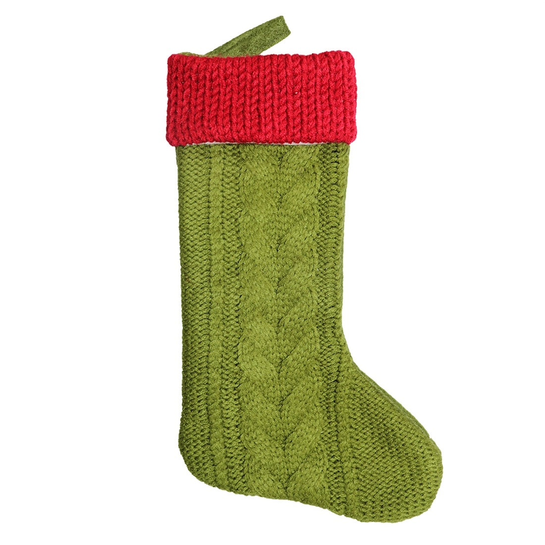 ELECTROPRIME CX20221 Christmas Wool Knitting Sock Gift Bag Christmas Tree Pendant Decoration(Green)