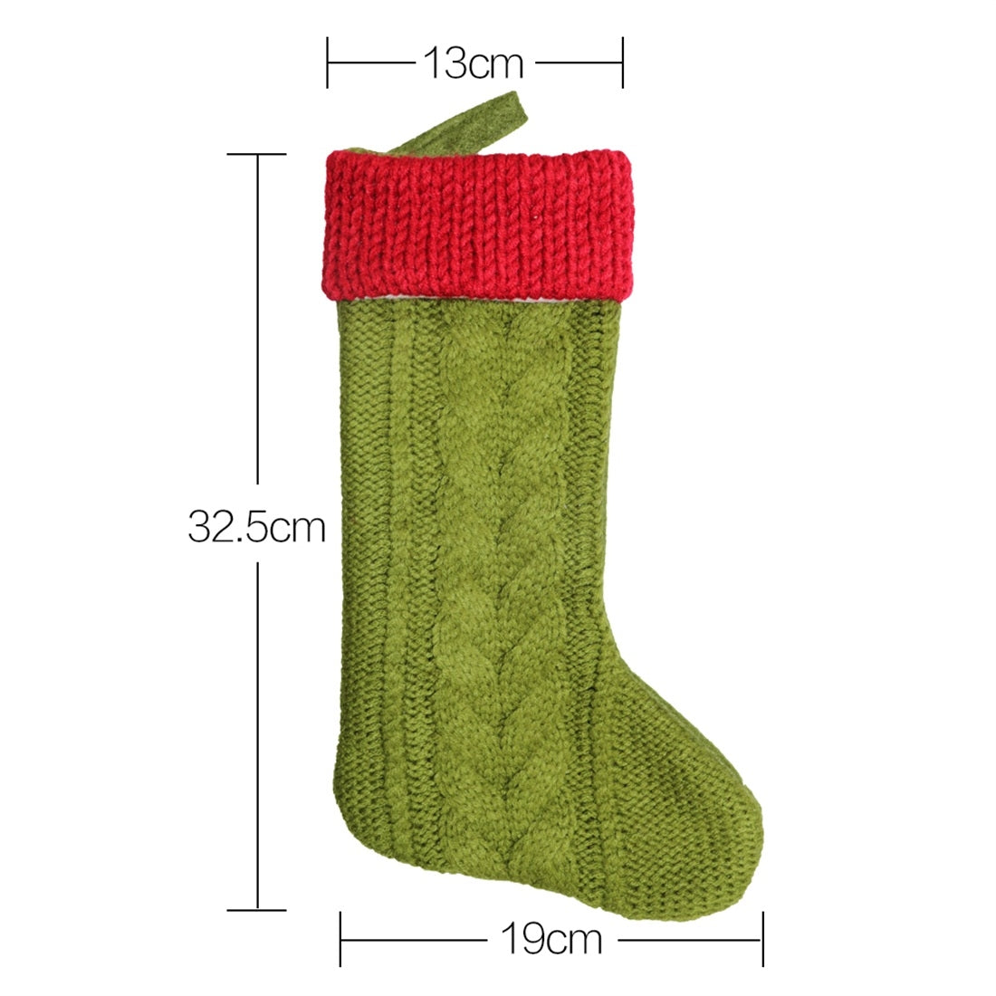 ELECTROPRIME CX20221 Christmas Wool Knitting Sock Gift Bag Christmas Tree Pendant Decoration(Green)
