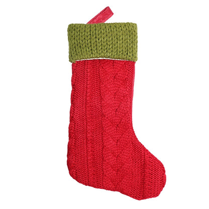 ELECTROPRIME CX20221 Christmas Wool Knitting Sock Gift Bag Christmas Tree Pendant Decoration(Red)