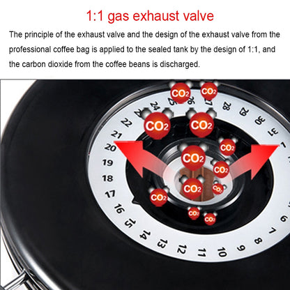 ELECTROPRIME 1200ml Stainless Steel Sealed Food Coffee Grounds Bean Storage Container with Built-in CO2 Gas Vent Valve & Calendar (Blue)