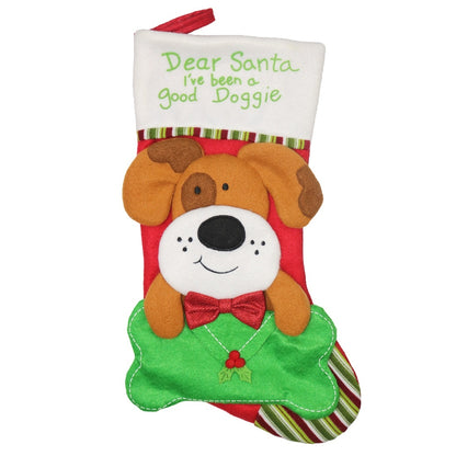 ELECTROPRIME CX20224 Dog Pattern Christmas Sock Gift Bag Christmas Tree Pendant Decoration