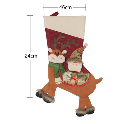 ELECTROPRIME CX20226 Santa Claus Pattern Christmas Sock Gift Bag Christmas Tree Pendant Decoration