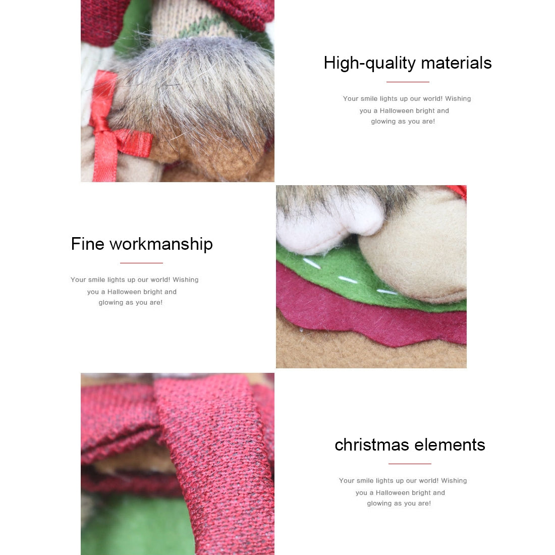 ELECTROPRIME CX20226 Santa Claus Pattern Christmas Sock Gift Bag Christmas Tree Pendant Decoration