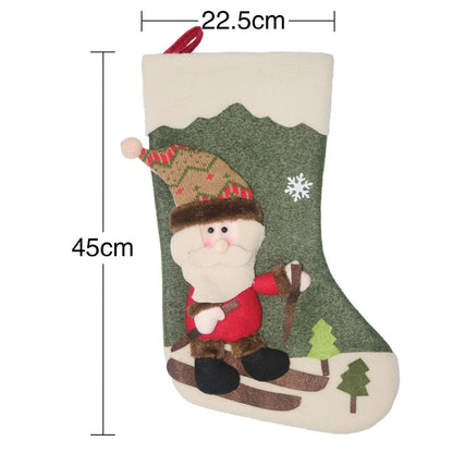 ELECTROPRIME CX20227 Santa Claus Pattern Christmas Sock Gift Bag Christmas Tree Pendant Decoration