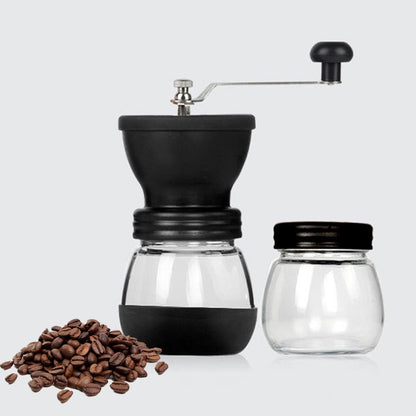 ELECTROPRIME Portable Conical Burr Mill Manual Spice Herbs Hand Grinding Machine Coffee Bean Grinder with Seal Pot