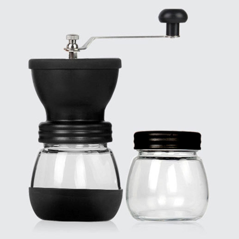 ELECTROPRIME Portable Conical Burr Mill Manual Spice Herbs Hand Grinding Machine Coffee Bean Grinder with Seal Pot