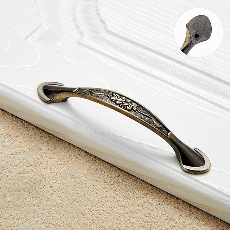 ELECTROPRIME 6026-96 European Style Zinc Alloy Cabinet Wardrobe Drawer Door Handle, Hole Spacing: 96mm (Bronze)