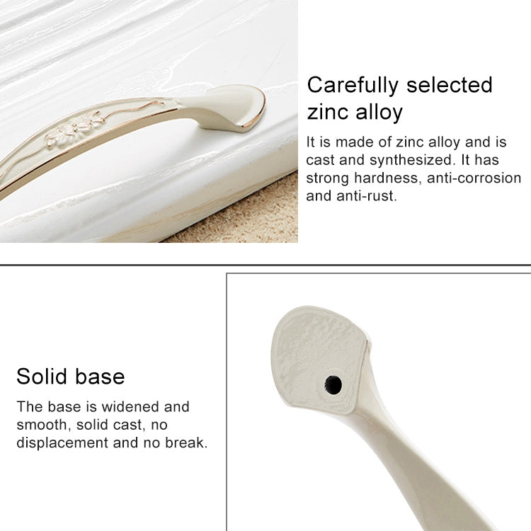 ELECTROPRIME 6026-96 European Style Zinc Alloy Cabinet Wardrobe Drawer Door Handle, Hole Spacing: 96mm (Bronze)