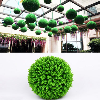 ELECTROPRIME Artificial Green Eucalyptus Plant Ball Tree Wedding Event Home Outdoor Decoration Hanging Ornament, Diameter: 7.5 inch