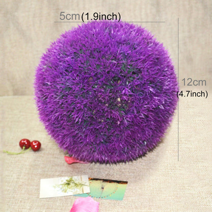 ELECTROPRIME Artificial Grass Plant Ball Topiary Wedding Event Home Outdoor Decoration Hanging Ornament, Diameter: 4.7 inch