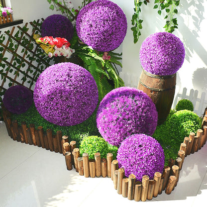ELECTROPRIME Artificial Grass Plant Ball Topiary Wedding Event Home Outdoor Decoration Hanging Ornament, Diameter: 4.7 inch