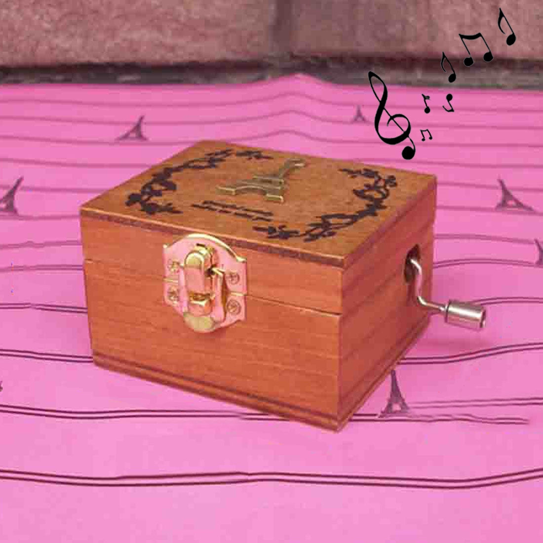 ELECTROPRIME Home Decor Creative Exquisite Retro Wooden Birthday Decorations Music Box, Random Style Delivery