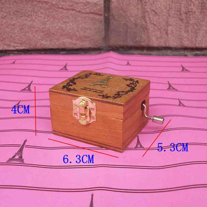 ELECTROPRIME Home Decor Creative Exquisite Retro Wooden Birthday Decorations Music Box, Random Style Delivery