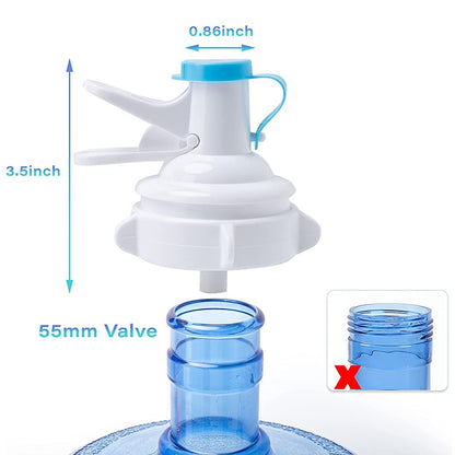 ELECTROPRIME PP Water Bottle Faucet Dispenser Valve for 55mm Crown Top Bottle with Dustproof Cover