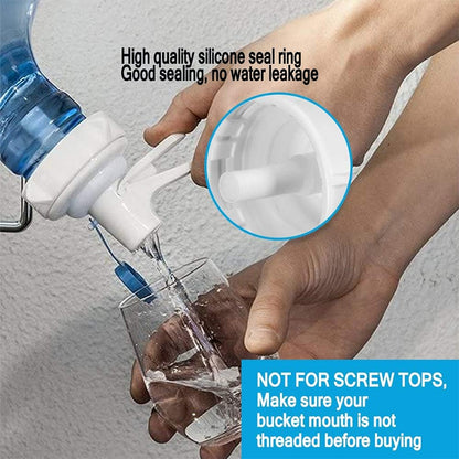 ELECTROPRIME PP Water Bottle Faucet Dispenser Valve for 55mm Crown Top Bottle with Dustproof Cover
