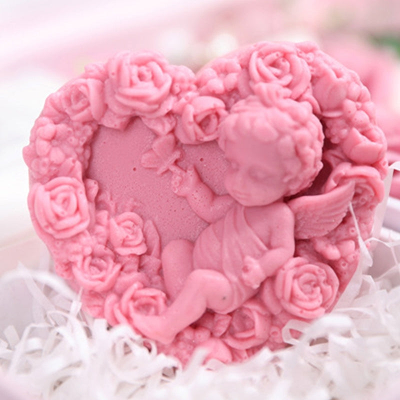 ELECTROPRIME Creative Valentine Day Gift Soap Flower Rose Gift Box Souvenir (Pink)