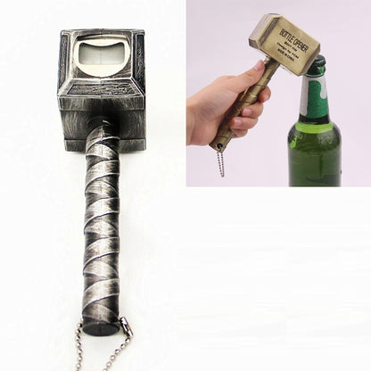 ELECTROPRIME Hammer Shape Creative Magnetic Beer Wine Bottle Opener (Silver)