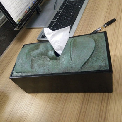ELECTROPRIME Stone Portrait Shape Creative Household Office Tissue Box