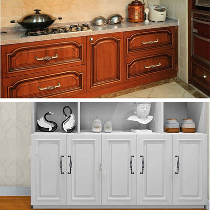 ELECTROPRIME 6099-128 Classic Birdcage Shape Iron Cabinet Wardrobe Drawer Door Handle, Hole Spacing: 128mm (Matte Black)