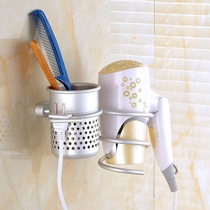 ELECTROPRIME Hair Dryer Holder Wall Mount Hanging Rack Organizer Hook Spiral Bathroom Bracket