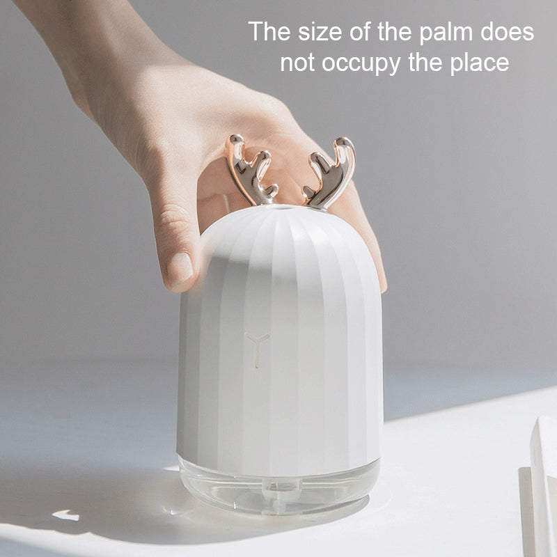 ELECTROPRIME 3life-318 2W Cute Deer USB Mini Humidifier Diffuser Aroma Mist Nebulizer with LED Night Light for Office, Home Bedroom, Capacity: 220ml, DC 5V