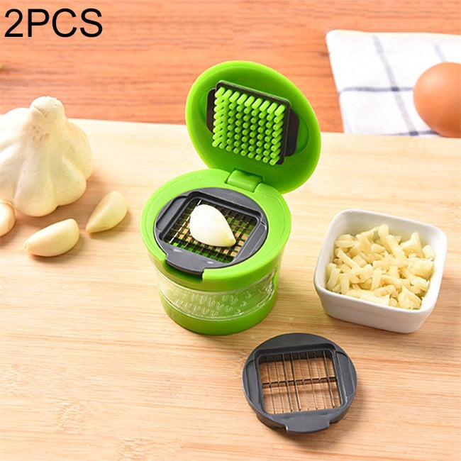 ELECTROPRIME 2 PCS Multi-purpose Mini Kitchen Tool Vegetable Garlic Manual Slicer Cutter Chopper Random Color Delivery