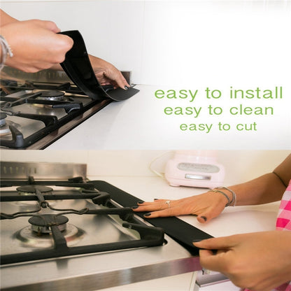 ELECTROPRIME Gas Stove Slit Strip Antifouling Dustproof Waterproof Kitchen Black Sealing Strip, Size: 53.5*5*1cm(Black)