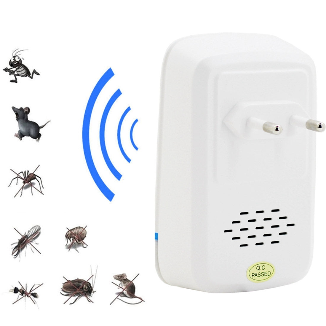 ELECTROPRIME Electronic Ultrasonic Anti Mosquito Rat Insect Pest Repeller with Light, AC 110-220V