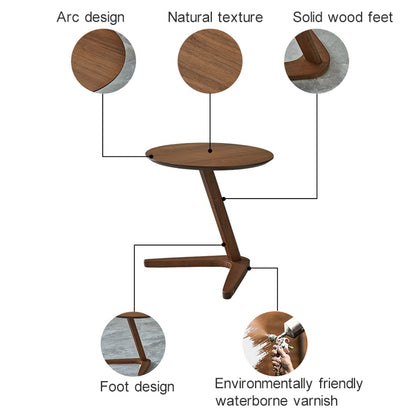 ELECTROPRIME ZH63379 Nordic Wood Multi-functional Small Apartment Creative Round Side Table