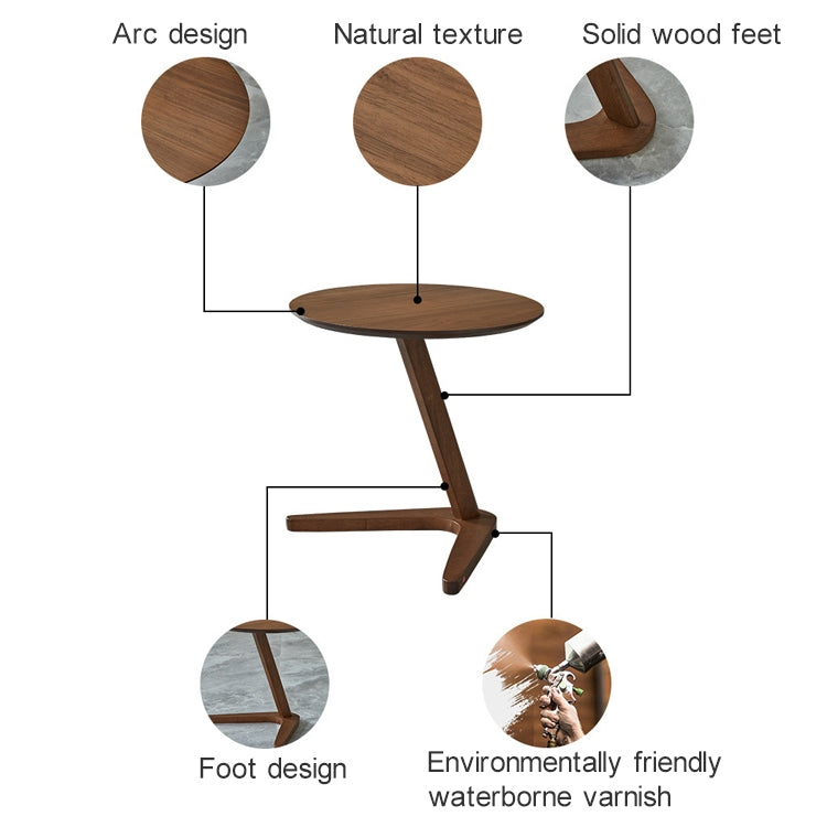 ELECTROPRIME ZH63379 Nordic Wood Multi-functional Small Apartment Creative Round Side Table