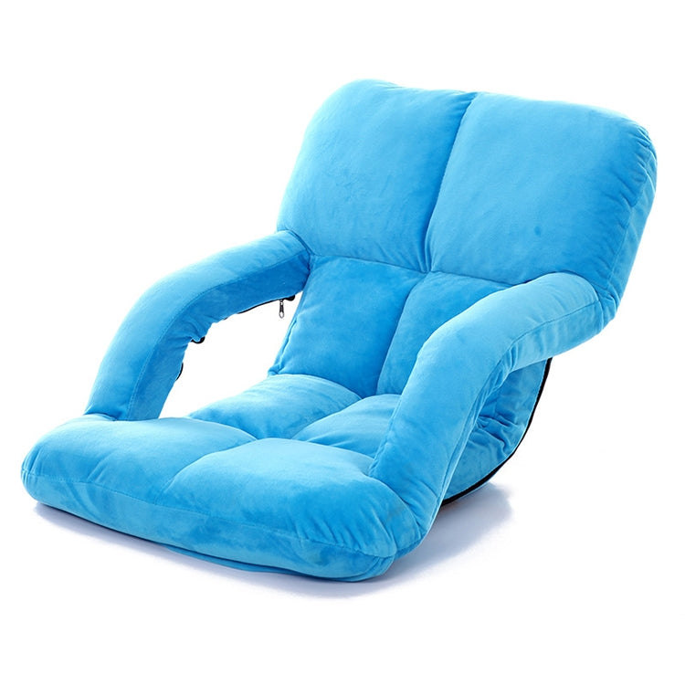 ELECTROPRIME A3 Creative Lazy Sofa with Armrests Foldable Single Backrest Recliner (Blue)
