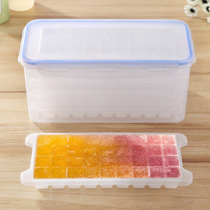ELECTROPRIME Small Square Ice Mold Trays Multi-layer Mold with Cover Ice Storage Box, 5 Layers