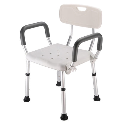 ELECTROPRIME Aluminum Alloy Bath Chair with Backrest for Elderly / Pregnant Woman