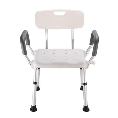 ELECTROPRIME Aluminum Alloy Bath Chair with Backrest for Elderly / Pregnant Woman