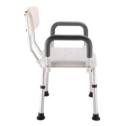 ELECTROPRIME Aluminum Alloy Bath Chair with Backrest for Elderly / Pregnant Woman